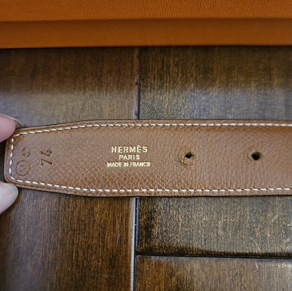 Hermes Belt Reversible size small (74 cm), Noir and Gold - Picture 4 of 4